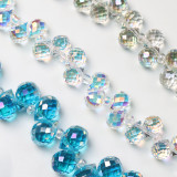 Faceted Teardrop Shaped Glass Beads